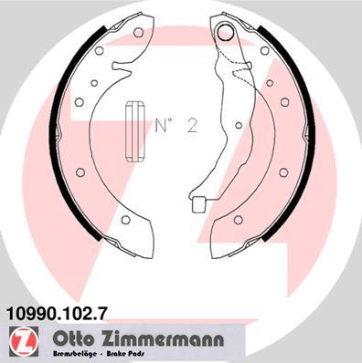 Zimmermann 10990.102.7 - Brake Shoe Set www.autospares.lv