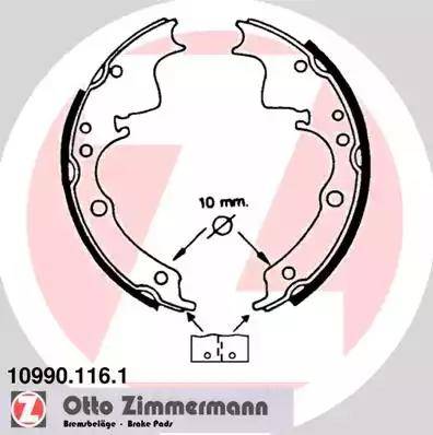 Zimmermann 10990.116.1 - Bremžu loku komplekts www.autospares.lv