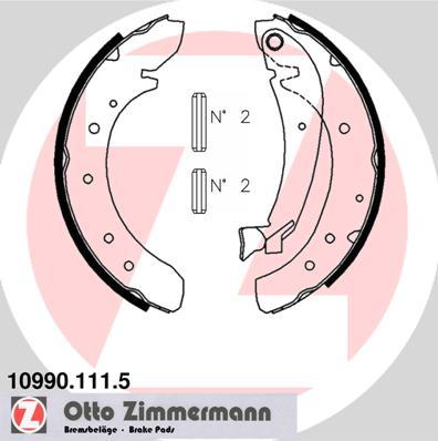 Zimmermann 10990.111.5 - Brake Shoe Set www.autospares.lv