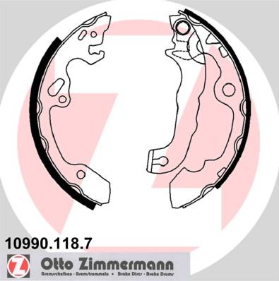 Zimmermann 10990.118.7 - Brake Shoe Set www.autospares.lv