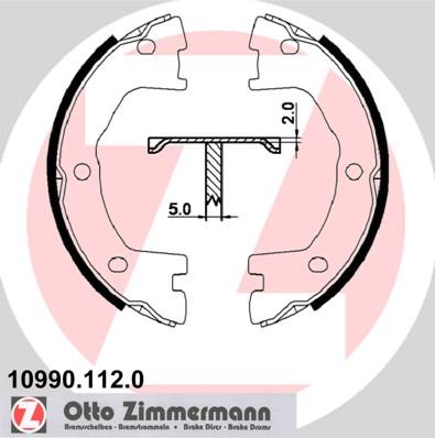 Zimmermann 10990.112.0 - Bremžu loku kompl., Stāvbremze www.autospares.lv