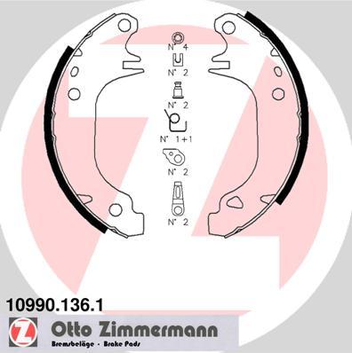 Zimmermann 10990.136.1 - Bremžu loku komplekts www.autospares.lv