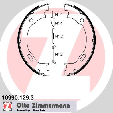 Zimmermann 10990.129.3 - Bremžu loku kompl., Stāvbremze www.autospares.lv