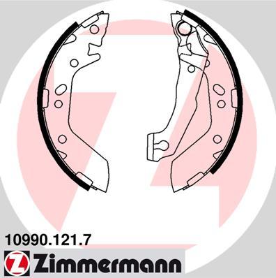 Zimmermann 10990.121.7 - Brake Shoe Set www.autospares.lv