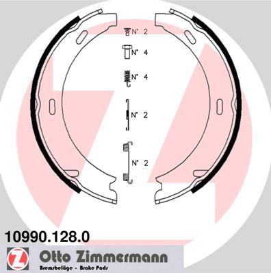 Zimmermann 10990.128.0 - Bremžu loku kompl., Stāvbremze www.autospares.lv