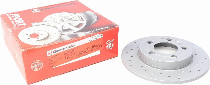 Zimmermann 100.1248.52 - Bremžu diski www.autospares.lv