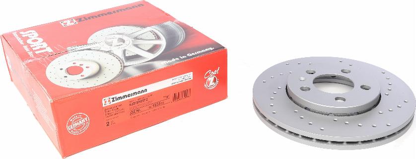 Zimmermann 100.1233.52 - Тормозной диск www.autospares.lv