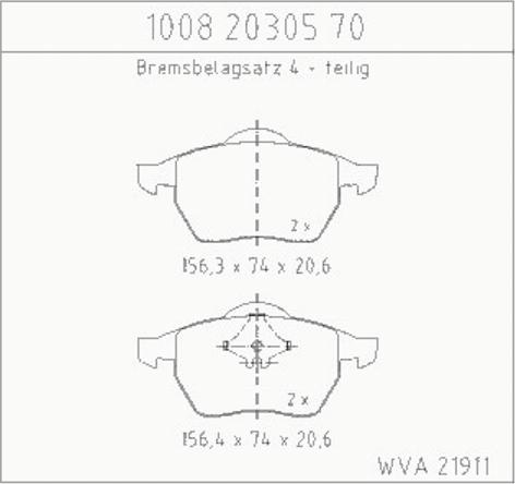 Zimmermann 10082030570 - Тормозные колодки, дисковые, комплект www.autospares.lv