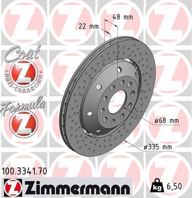 Zimmermann 100.3341.70 - Bremžu diski www.autospares.lv