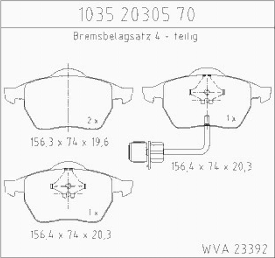 Zimmermann 10352030570 - Bremžu uzliku kompl., Disku bremzes autospares.lv