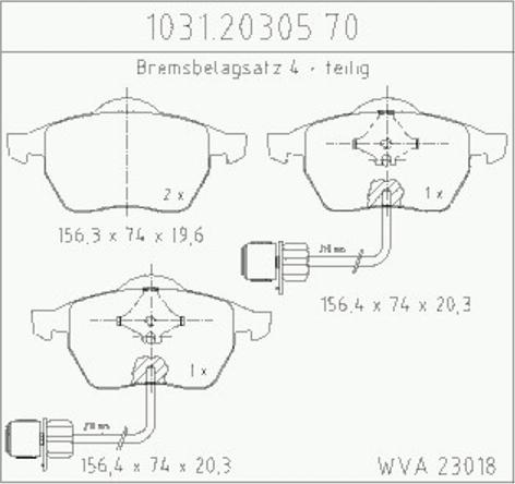 Zimmermann 10312030570 - Bremžu uzliku kompl., Disku bremzes autospares.lv