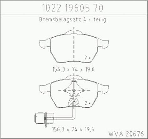 Zimmermann 10221960570 - Тормозные колодки, дисковые, комплект www.autospares.lv