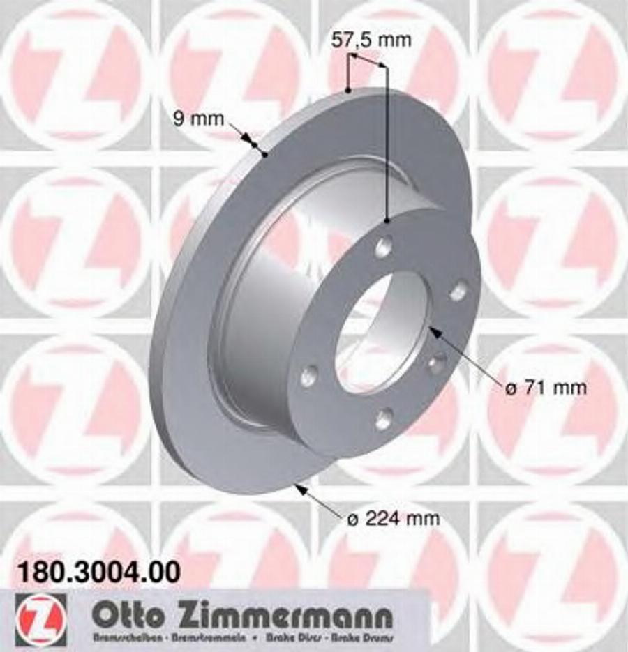 Zimmermann 180 3004 00 - Bremžu diski www.autospares.lv