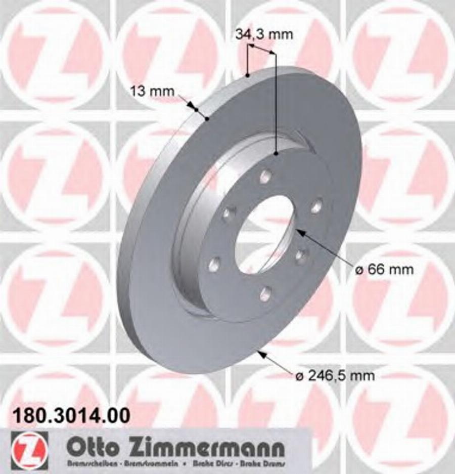 Zimmermann 180.3014.00 - Bremžu diski www.autospares.lv