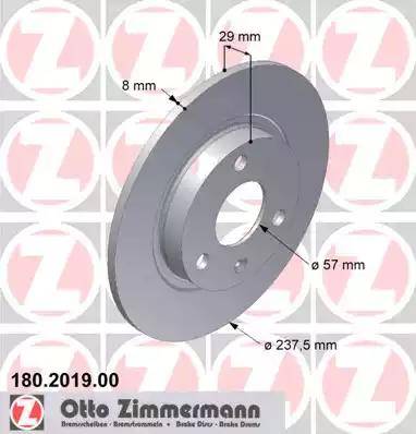 Zimmermann 180.2019.00 - Piedziņas skriemelis, Kloķvārpsta www.autospares.lv