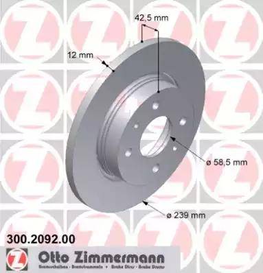 Zimmermann 300.2092.00 - Bremžu diski www.autospares.lv