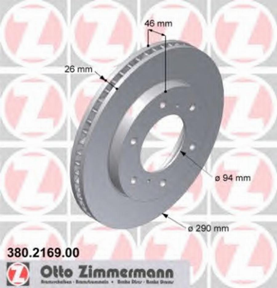 Zimmermann 380.2169.00 - Bremžu diski www.autospares.lv