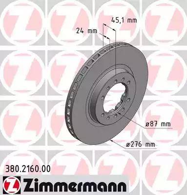 Zimmermann 380.2160.00 - Bremžu diski www.autospares.lv