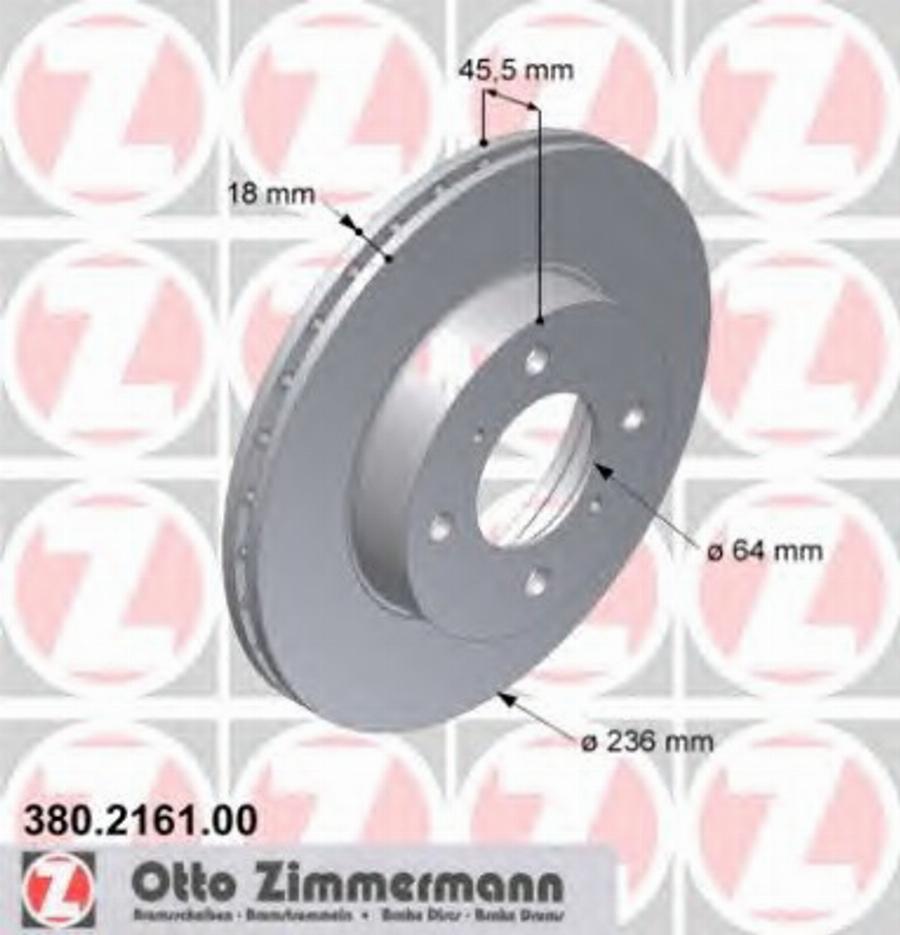 Zimmermann 380.2161.00 - Bremžu diski www.autospares.lv