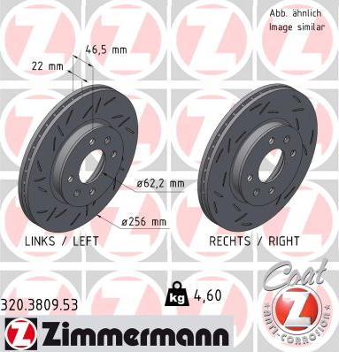 Zimmermann 320.3809.53 - Bremžu diski www.autospares.lv