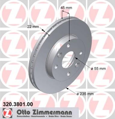 Zimmermann 320.3801.00 - Bremžu diski www.autospares.lv