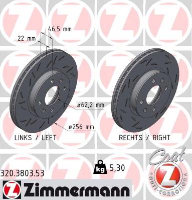 Zimmermann 320.3803.53 - Bremžu diski www.autospares.lv