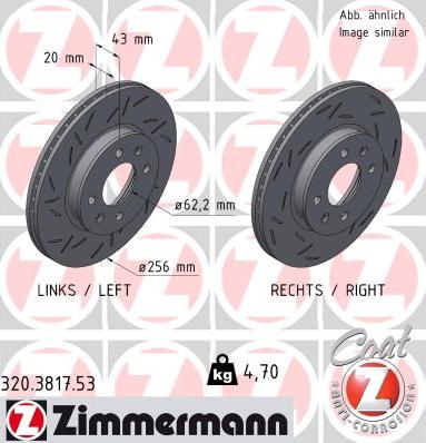 Zimmermann 320.3817.53 - Bremžu diski www.autospares.lv