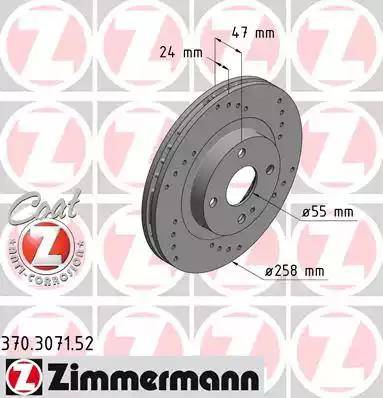 Zimmermann 370.3071.52 - Bremžu diski www.autospares.lv