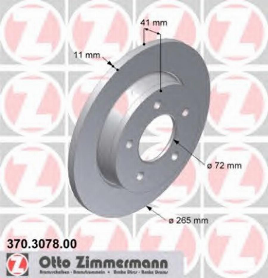 Zimmermann 370.3078.00 - Bremžu diski autospares.lv