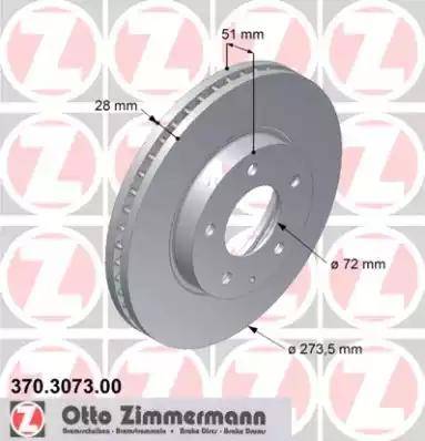 Zimmermann 370.3073.00 - Bremžu diski www.autospares.lv