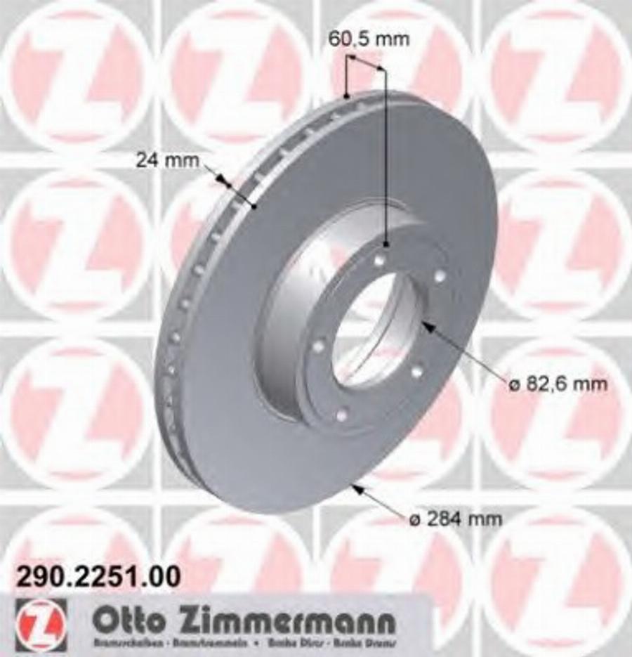 Zimmermann 290225100 - Bremžu diski www.autospares.lv