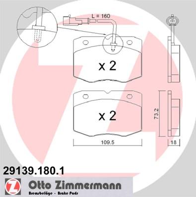 Zimmermann 29139.180.1 - Bremžu uzliku kompl., Disku bremzes autospares.lv