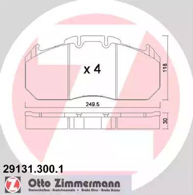 Zimmermann 29131.300.1 - Bremžu uzliku kompl., Disku bremzes www.autospares.lv