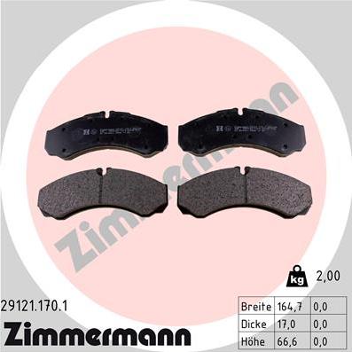 Zimmermann 29121.170.1 - Bremžu uzliku kompl., Disku bremzes www.autospares.lv