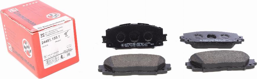 Zimmermann 24451.155.1 - Brake Pad Set, disc brake www.autospares.lv