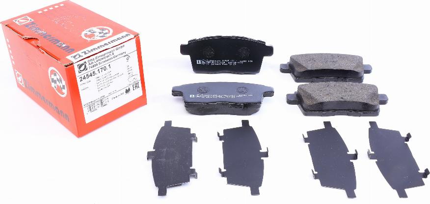 Zimmermann 24545.170.1 - Brake Pad Set, disc brake www.autospares.lv