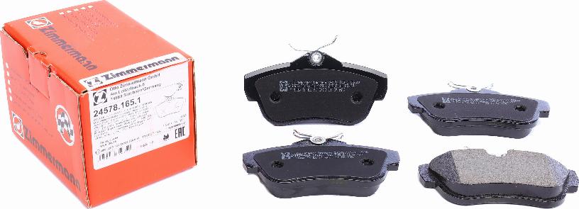 Zimmermann 24578.165.1 - Brake Pad Set, disc brake www.autospares.lv