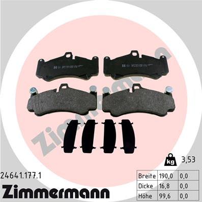 Zimmermann 24641.177.1 - Bremžu uzliku kompl., Disku bremzes www.autospares.lv