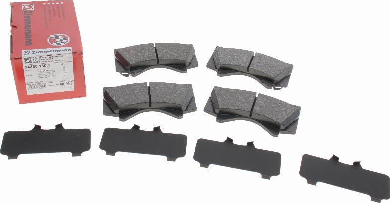 Zimmermann 24386.180.1 - Brake Pad Set, disc brake www.autospares.lv