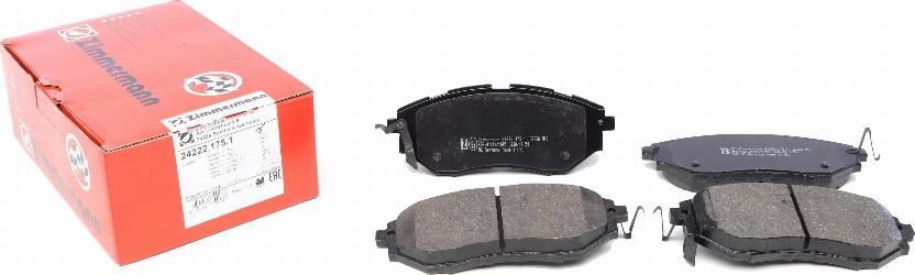 Zimmermann 24222.175.1 - Brake Pad Set, disc brake www.autospares.lv