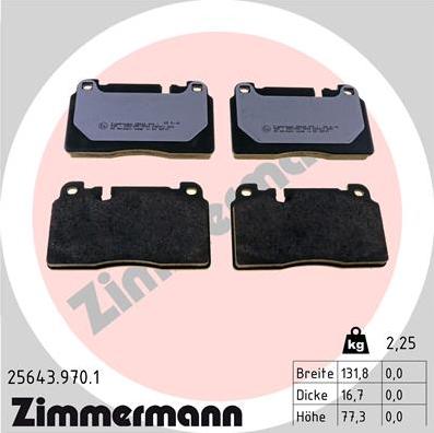 Zimmermann 25643.970.1 - Bremžu uzliku kompl., Disku bremzes www.autospares.lv