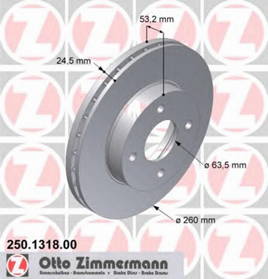 Zimmermann 250131800 - Bremžu diski www.autospares.lv