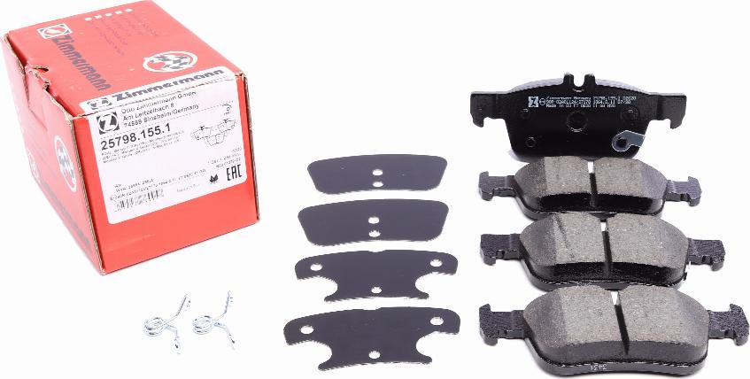 Zimmermann 25798.155.1 - Brake Pad Set, disc brake www.autospares.lv