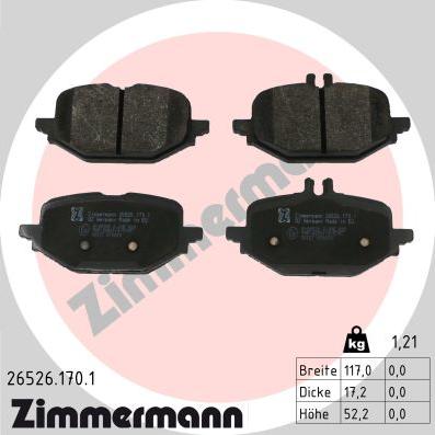 Zimmermann 26526.170.1 - Bremžu uzliku kompl., Disku bremzes www.autospares.lv