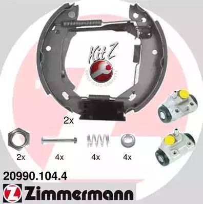 Zimmermann 20990.104.4 - Bremžu loku komplekts www.autospares.lv