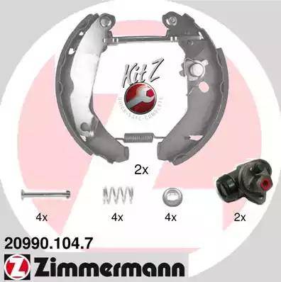 Zimmermann 20990.104.7 - Bremžu loku komplekts www.autospares.lv