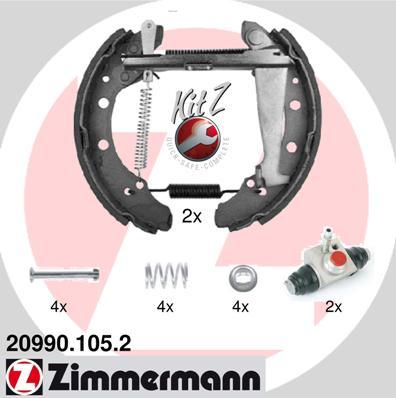 Zimmermann 20990.105.2 - Bremžu loku komplekts autospares.lv