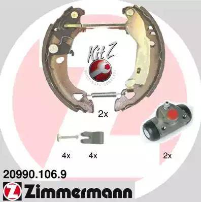 Zimmermann 20990.106.9 - Bremžu loku komplekts www.autospares.lv