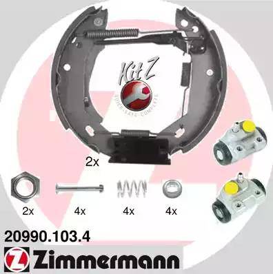 Zimmermann 20990.103.4 - Bremžu loku komplekts www.autospares.lv