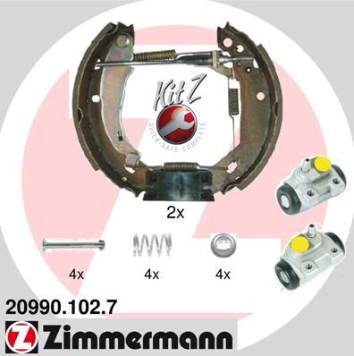 Zimmermann 20990.102.7 - Bremžu loku komplekts autospares.lv